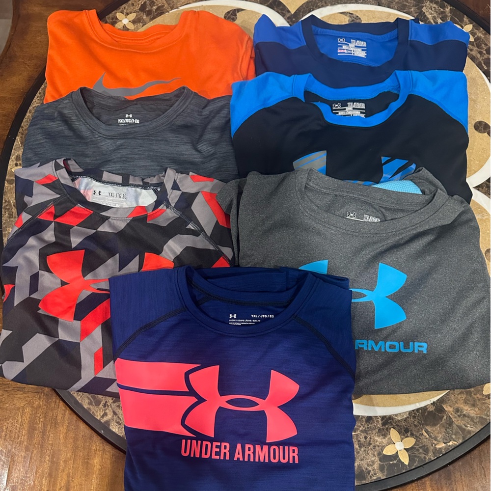 Huge lot/bundle Under Armour/Nike Boys XL long sleeve shirts